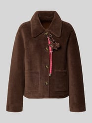 kurtka w kroju regular fit z czystej wełny od OAKWOOD - 19