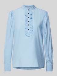 Bluse mit Stehkragen Modell 'April' von FREE/QUENT Blau - 42