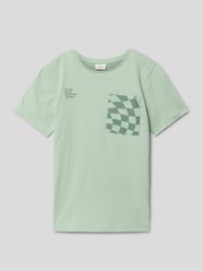 T-Shirt aus Baumwolle mit Statement-Print von s.Oliver RED LABEL Grün - 8