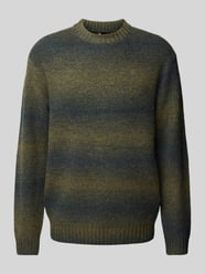 Strickpullover aus Viskose mit Label-Stitching Modell 'Gradient' von G-Star Raw Grün - 38