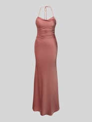 Abendkleid mit Raffungen und rückseitigem Reißverschluss von LUXUAR FASHION Pink - 24