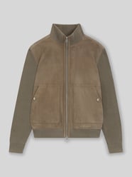 Regular fit leren jack van chevreau-suède, model 'MAPARO' van BOSS Beige - 42