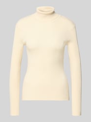 Slim fit coltrui van geribde viscosemix, model 'MIRA' van Pieces - 3