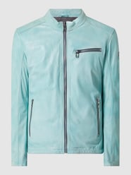 Lederjacke aus Lammnappa Modell 'Monza'  von Milestone Türkis - 17