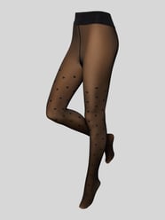 Slim Fit Thermo-Strumpfhose in semitransparentem Design Modell 'Light' von camano - 9