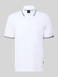 Slim Fit Poloshirt mit Label-Stitching von bugatti - 17