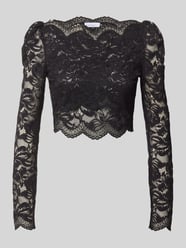 Cropped Langarmbluse aus Spitze von Rabanne - 30