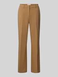 Flared stoffen broek met persplooien van Gant Beige - 8