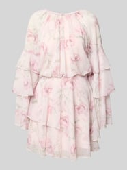 Sukienka mini z rękawami z falbaną model 'MAHLIIA' od Ted Baker Fuksjowy - 11