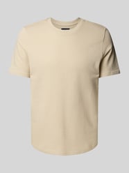 T-Shirt mit geripptem Rundhalsausschnitt von MCNEAL Beige - 16