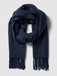 Schal mit Fransen und Label-Detail von Jack & Jones Blau - 18