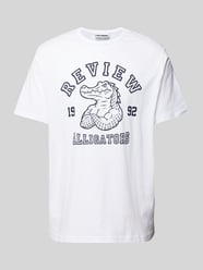 T-Shirt mit Label-Print von REVIEW Weiß - 37