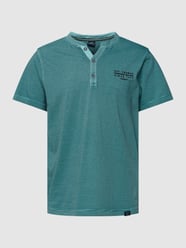 T-shirt met streepmotief van Lerros Blauw / turquoise - 33