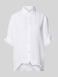 Blouse met linnen en met ruchezoom van Christian Berg Woman - 20