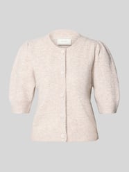 Gebreide cardigan met 1/2-mouwen, model 'Trudy' van Neo Noir Beige - 38