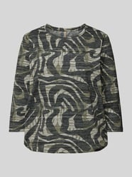 T-shirt met 3/4-mouwen, model 'GALINA' van Soyaconcept Groen - 8