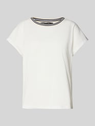 T-Shirt mit Kappärmeln und Rundhalsausschnitt von comma - 2