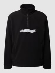 Troyer aus Fleece mit Label-Stitching Modell 'NIGHTTRAIN FLEECE S von Vertere Grau / Schwarz - 12