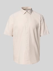 Casual Fit Business-Hemd mit 1/2-Arm von Jake*s Beige - 8