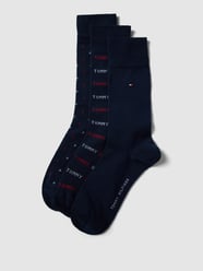 Socken mit Label-Details im 3er-Pack Modell 'MEN' von Tommy Hilfiger Blau - 35