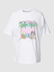 T-Shirt mit Motiv-Print von Jake*s Casual Weiß - 41