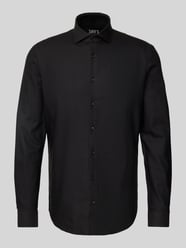 Koszula o kroju slim fit biznes z kołnierzykiem typu kent od Jake*s - 5