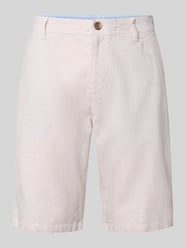 regular fit linnen short van mix van katoen en linnen van Tom Tailor Beige - 19