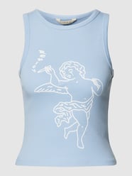 Tank Top mit ANGEL Print von Review Blau - 9