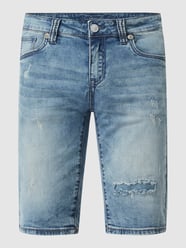 Jeansshorts mit Stretch-Anteil Modell 'Gordan' von Blue Monkey Blau / Türkis - 45