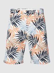 Chino-Shorts mit Allover-Print von Tom Tailor Weiß - 20