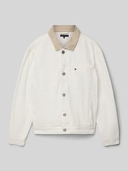 Oversizowa kurtka jeansowa z czystej bawełny od Tommy Hilfiger Teens - 7