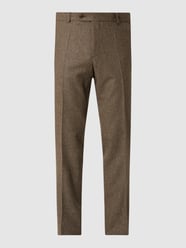 Modern Fit Anzughose aus Wollmischung Modell 'Shiver' von Carl Gross Weiß - 7