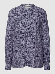 Hemdblouse met dierenprint van Jake*s Collection Paars - 22