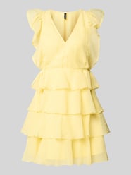 Taliowana sukienka koktajlowa w kopertowym stylu model 'SABRINA' od VERO MODA - 37