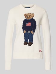 Sweter z dzianiny z motywem i okrągłym dekoltem od Polo Ralph Lauren - 15