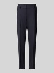Slim Fit Hose aus Schurwoll-Elasthan-Mix mit Bügelfalten von windsor. - 40