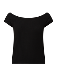 Cropped Shirt mit Rippenstruktur Modell 'Nella' von Only - 20