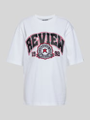 T-Shirt mit Label-Print von Review Weiß - 34