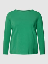 PLUS SIZE shirt met lange mouwen en ronde hals van Tom Tailor Plus Groen - 21