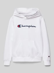 Hoodie mit Label-Stitching von CHAMPION Weiß - 44