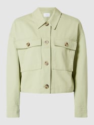 Cropped Jeansjacke mit überschnittenen Schultern Modell 'Hardil' von Opus Grün - 17