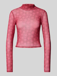 Regular Fit Longsleeve mit Label-Stitching Modell 'Dasori' von Hugo Blue Pink - 18