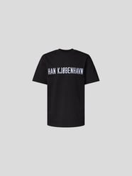 T-Shirt mit Label-Stitching von HAN Kjobenhavn Schwarz - 48