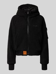 Kurtka polarowa z kapturem i wyhaftowanym logo od Original Bombers - 1