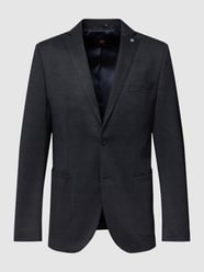 Slim fit 2-knoops colbert van jersey, model 'Jack' van CG - Club of Gents Blauw / turquoise - 21