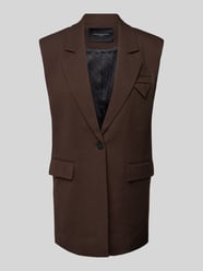 Gilet met klepzakken van Copenhagen Muse Bruin - 8