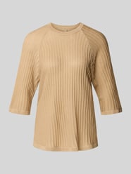 Sweter z dzianiny z prążkowanymi wykończeniami model ‘VIOLETTA’ od Soyaconcept - 6