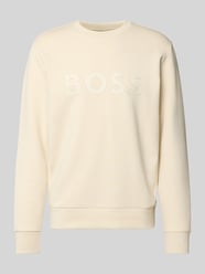 Regular fit sweatshirt van katoenmix, model 'SALBO' van BOSS Green Beige - 32