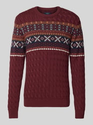 Sweter z dzianiny z prążkowanymi wykończeniami od MCNEAL - 30