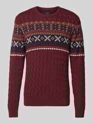 Strickpullover mit gerippten Abschlüssen von MCNEAL Bordeaux - 7